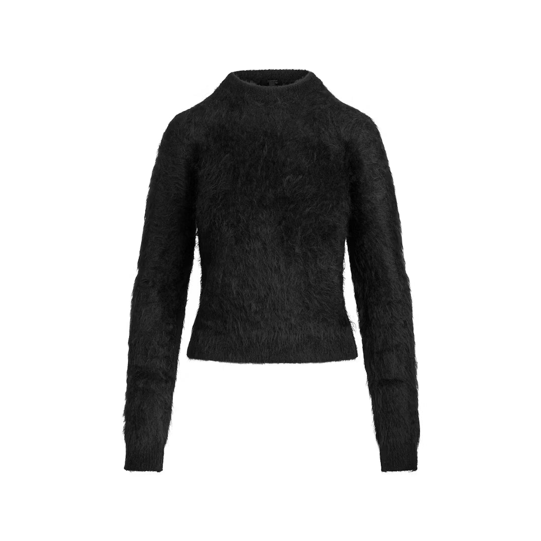 Black sweater on a white background
