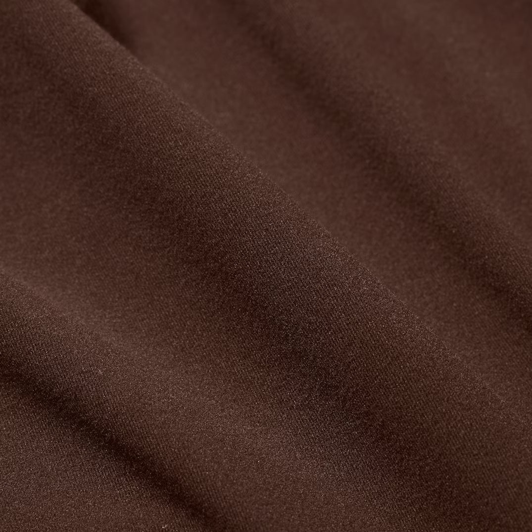 Close-up of brown fabric texture