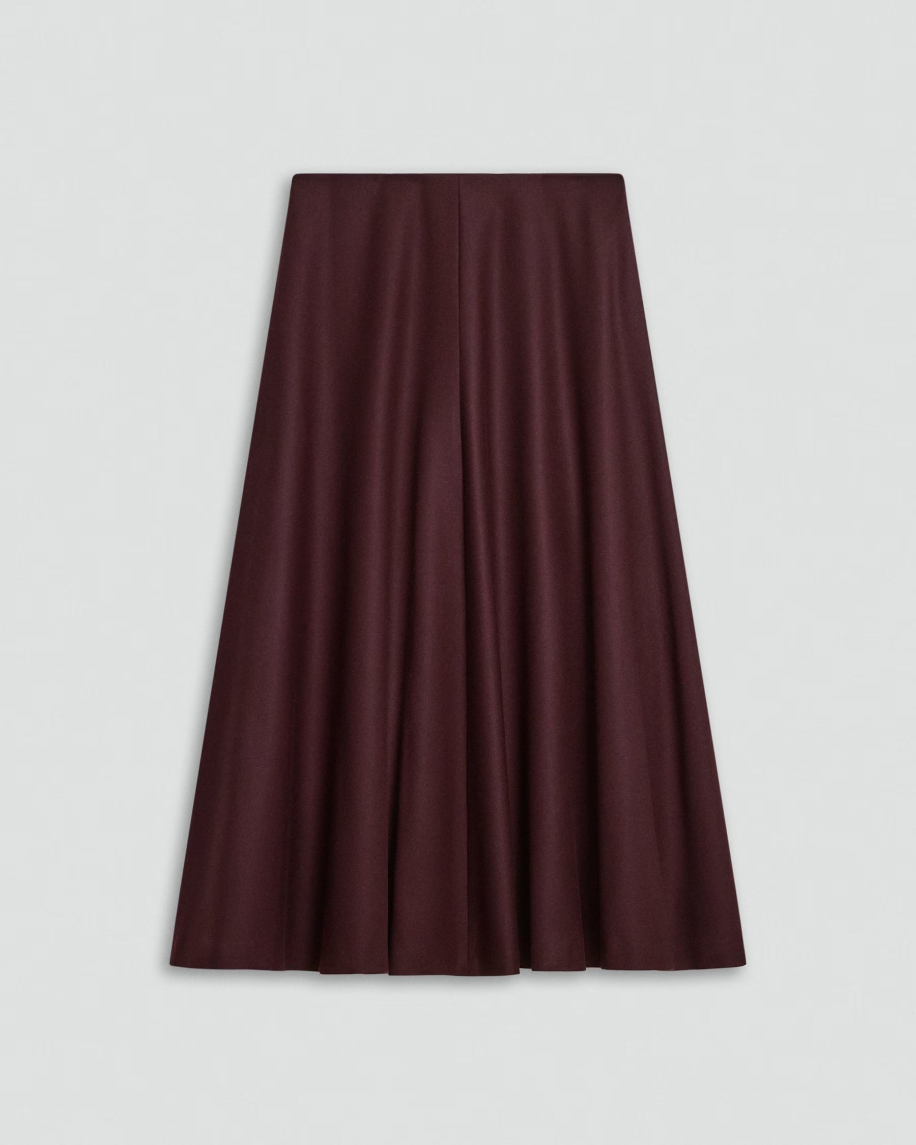 Maroon skirt on a light gray background