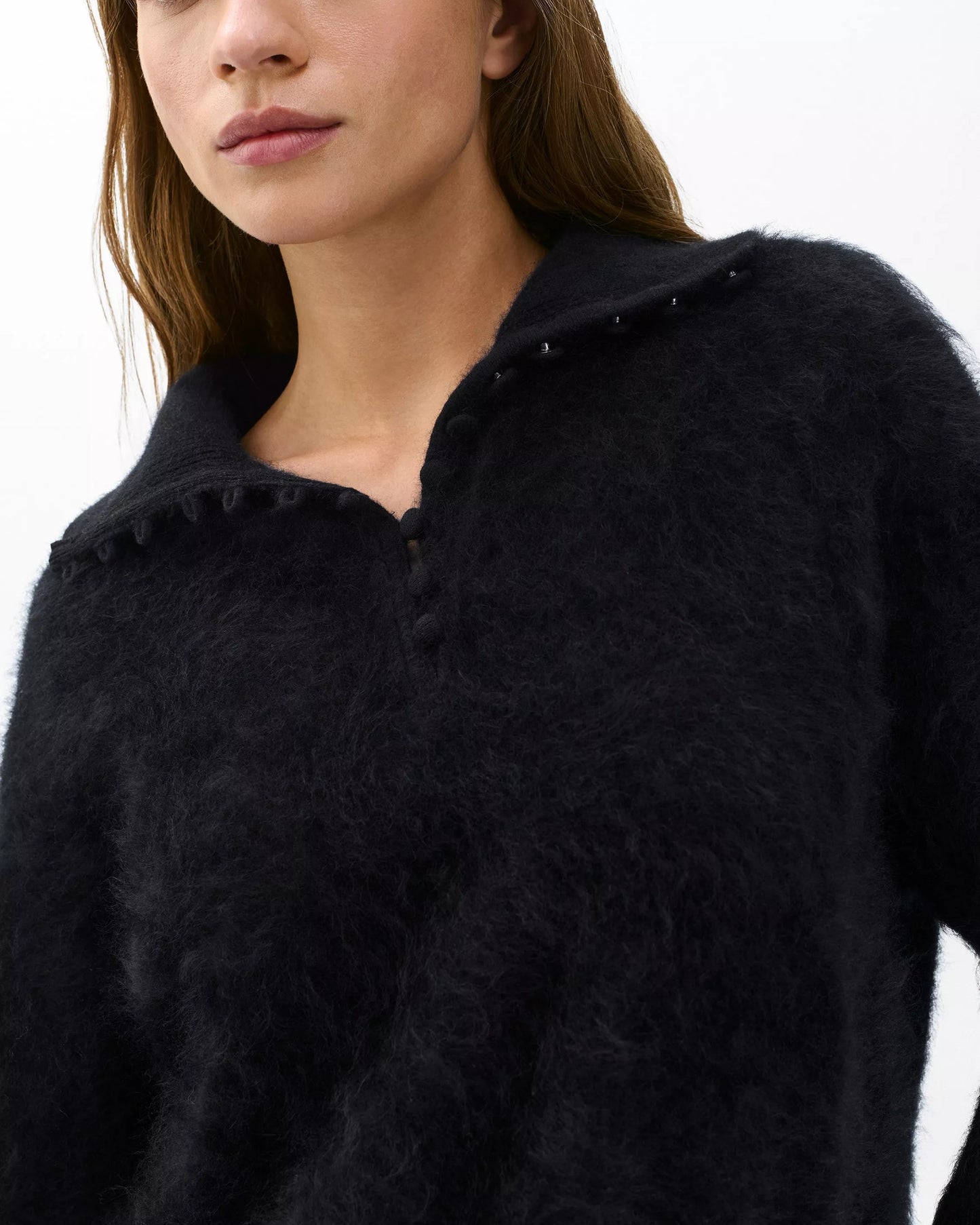Jada Brushed Cashmere Sweater - Cloud-Like Luxury & Embroidered Detail | Lux & Motion Foundation 2025