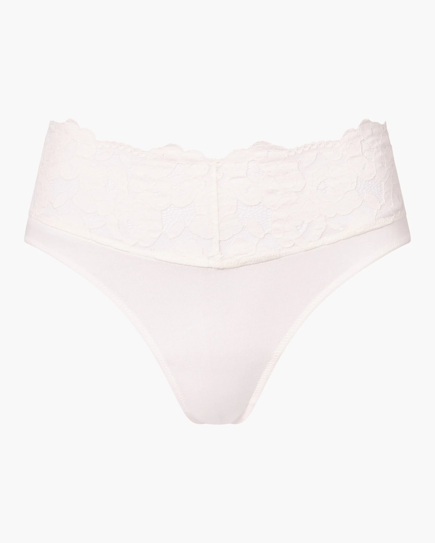 White high-waisted shorts on a white background