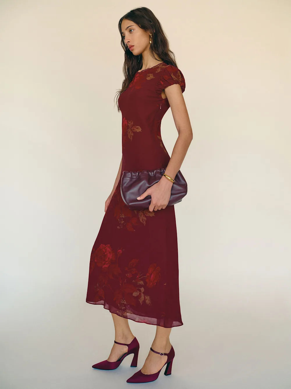 Leana Dress in lightweight viscose georgette — slim-fit sovereign attire with crew neckline, fully lined, worn by global executives from Dubai to Manhattan, Lux & Motion Editor’s Vault